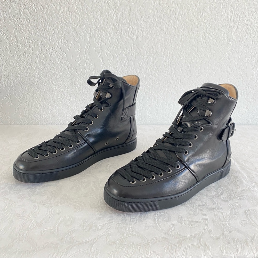 Christian Louboutin black leather Alfie Sneakers - Picture 3 of 11